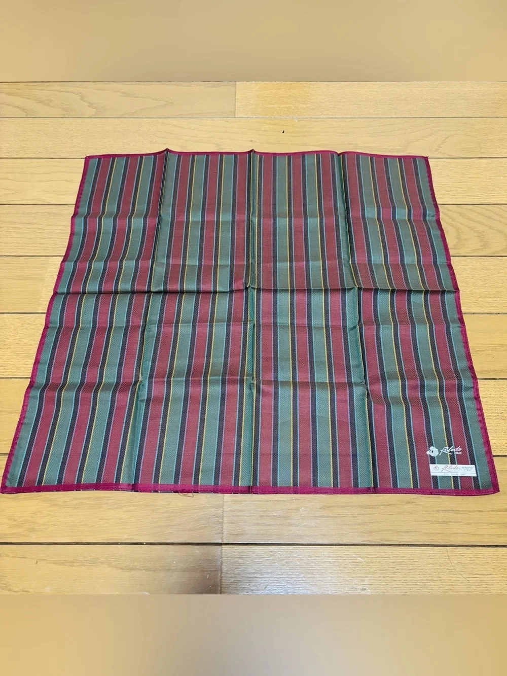 Roberto Italy Multicolor 100%Cotton Handkerchief/Bandana/Scarf size 43cm 17”